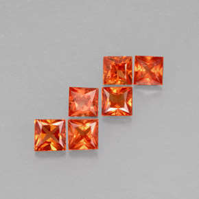 AWESOME!!! 0.76ct 100% Genuine NATURAL Orange SAPPHIRES